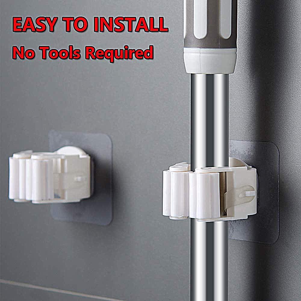 Self-Adhesive Mop & Broom Holder