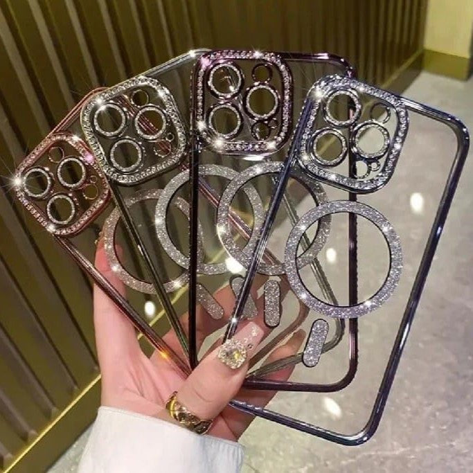 Glitter Diamond Series - iPhone Mobile Case 'Purple/Rose/Gol