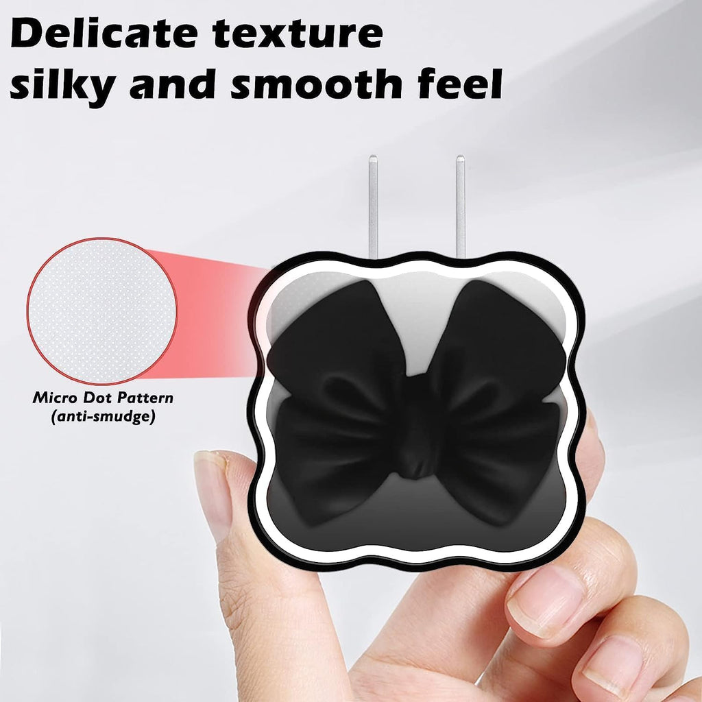 iPhone Charger Protector – Bella Bow 'Black'
