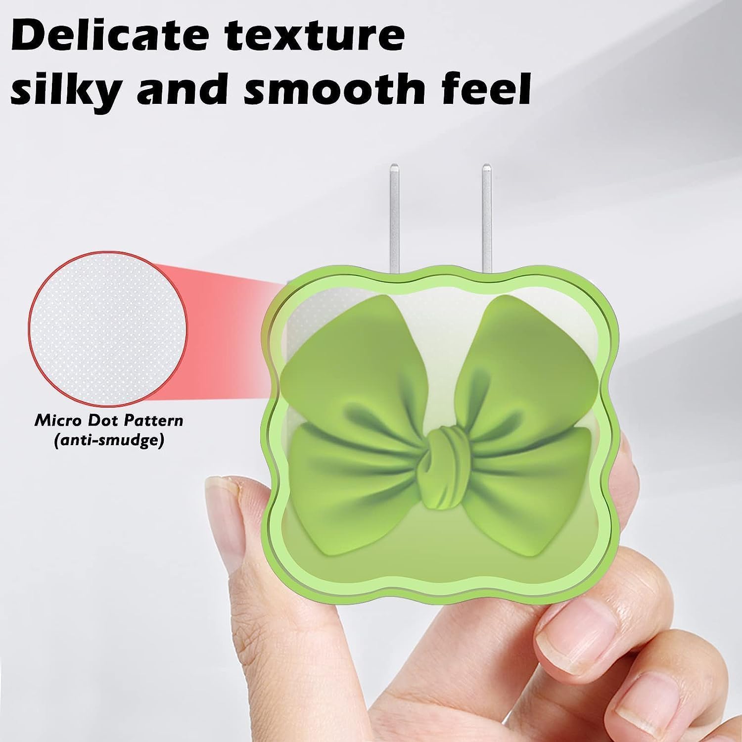 iPhone Charger Protector – Bella Bow 'Green'