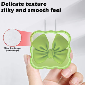 iPhone Charger Protector – Bella Bow 'Green'