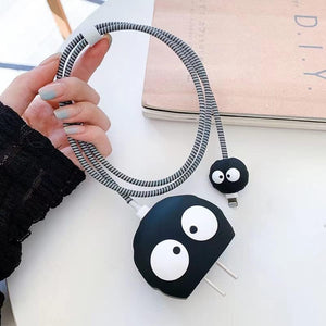 iPhone Charger Protector – Black Kitty