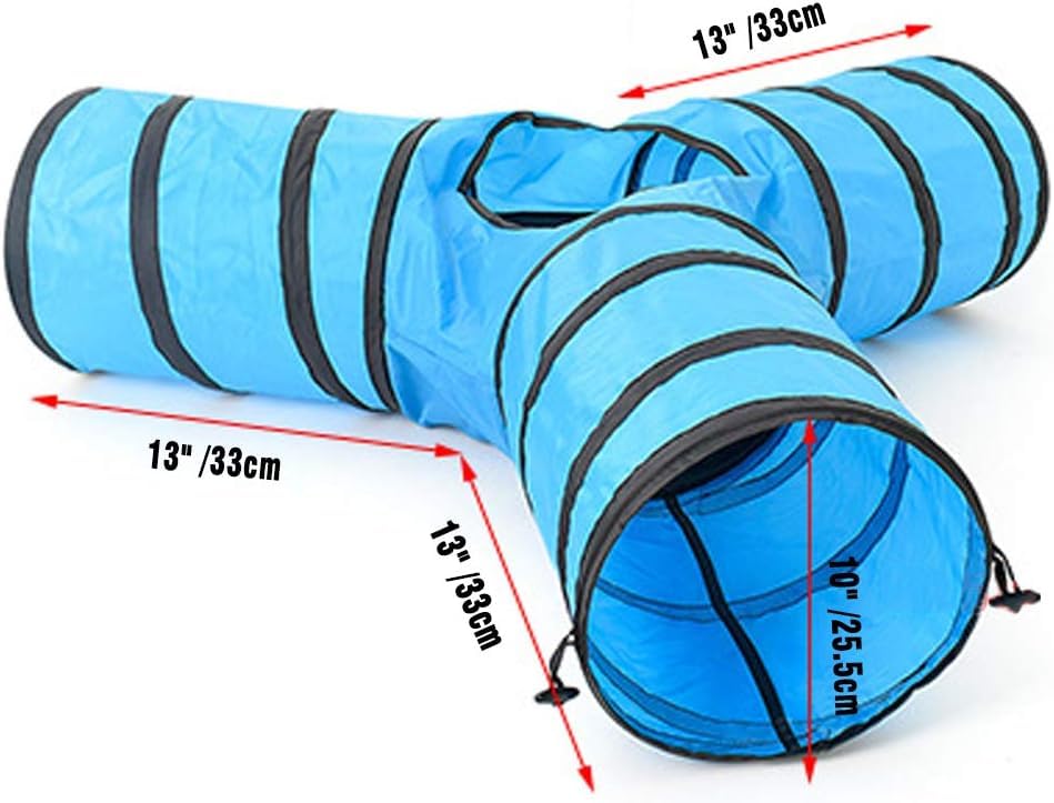 Collapsible 3-Way Cat Tunnel Toy