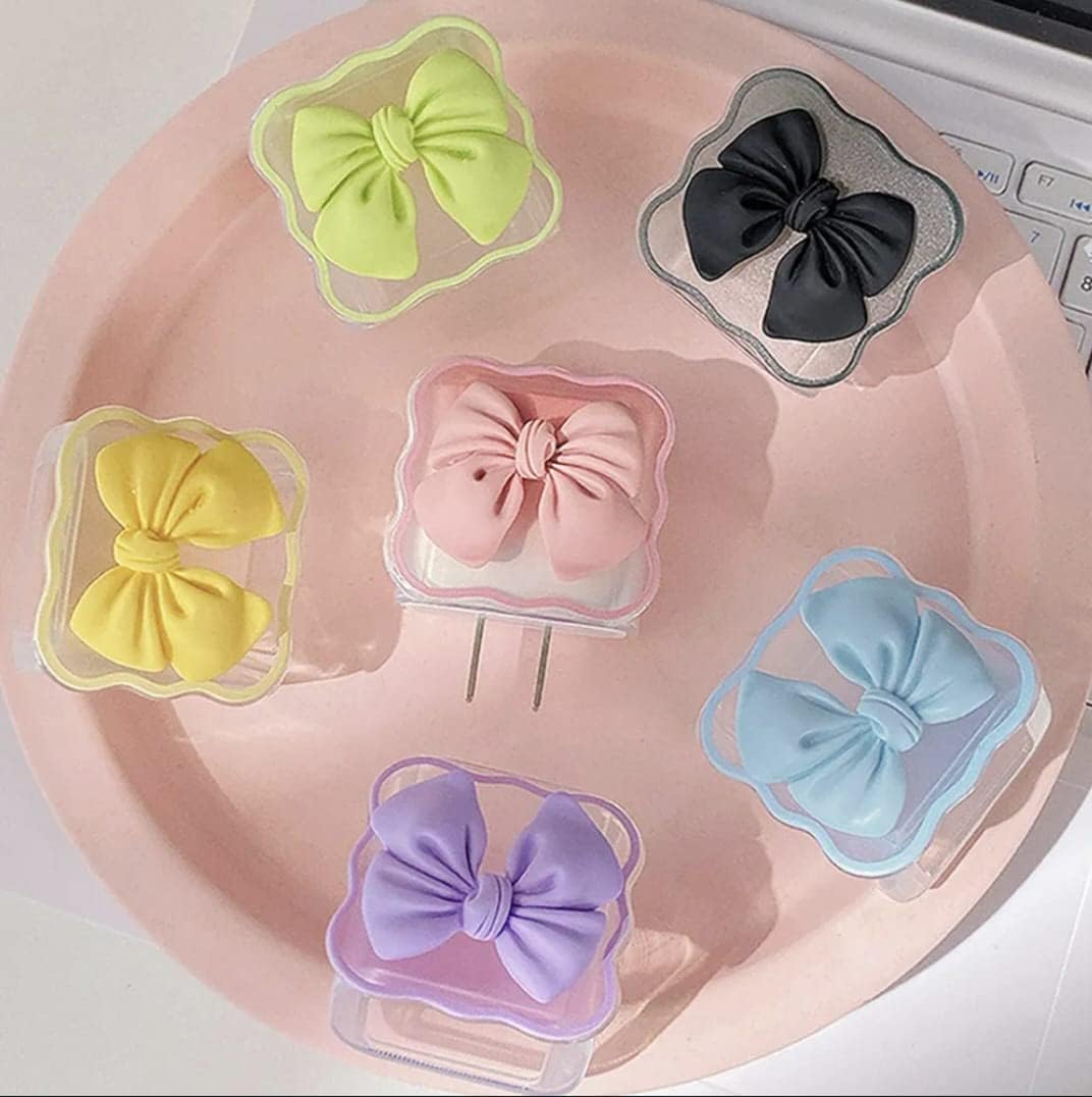 iPhone Charger Protector – Bella Bow 'Green'