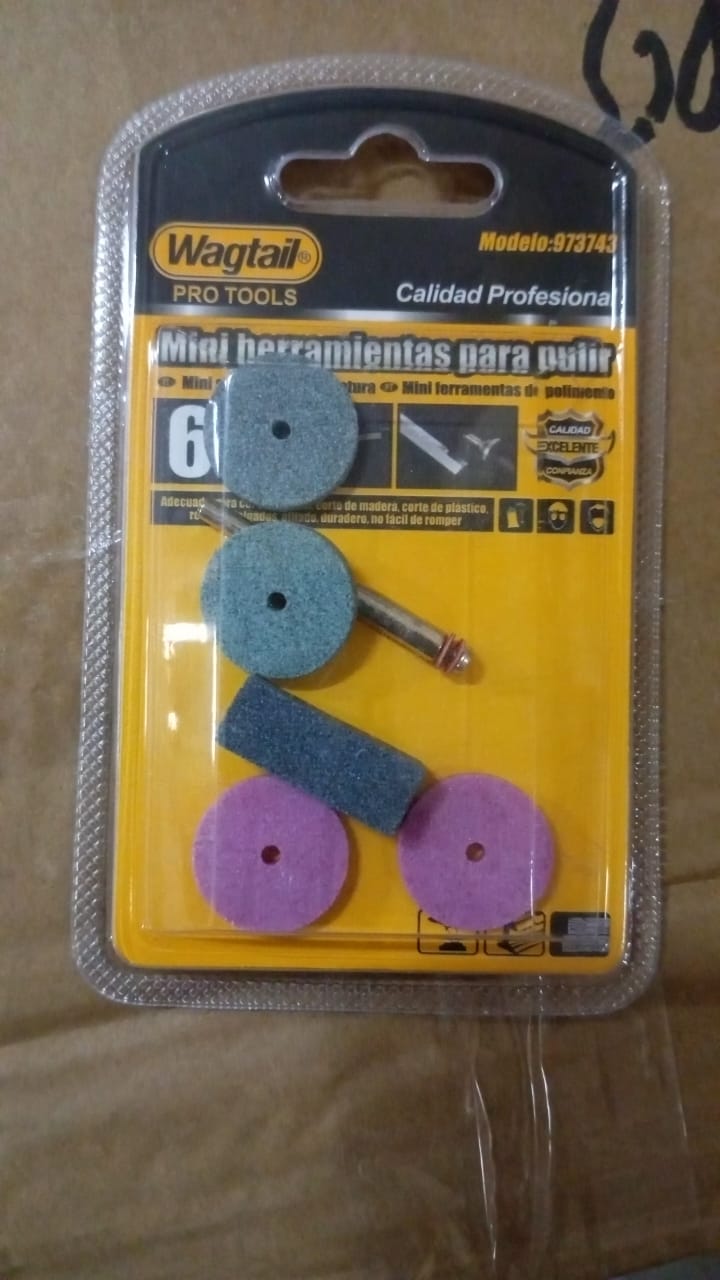 Mini Abrasive Mounted Grinding Wheels - Set of 6