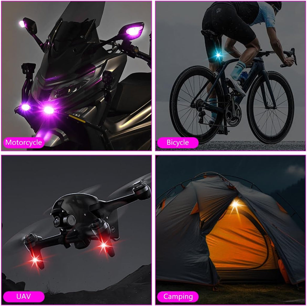 Mini Waterproof LED Rechargeable Lights - Mix Color