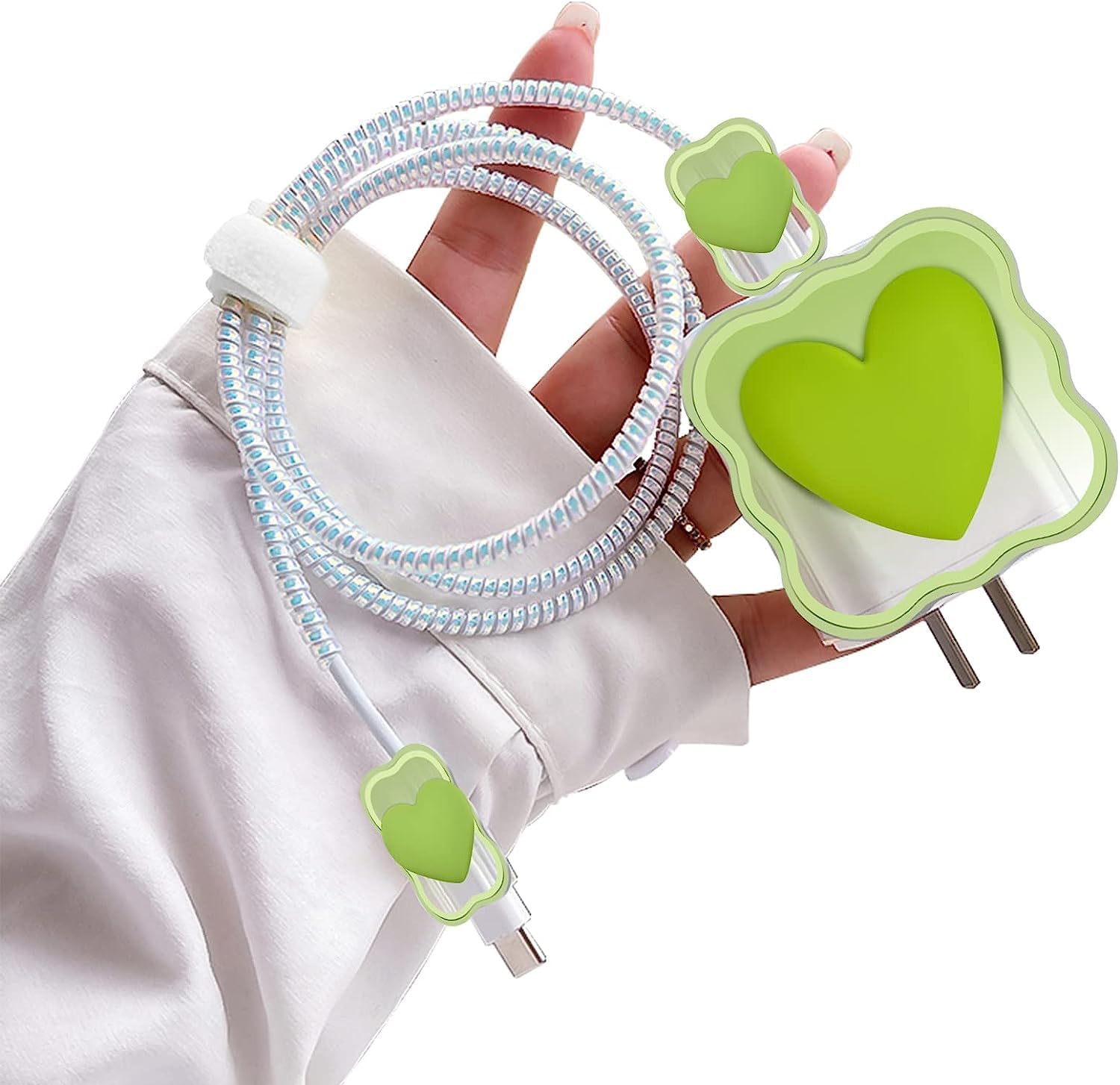 iPhone Charger Protector – Sweetheart Spark 'Green'