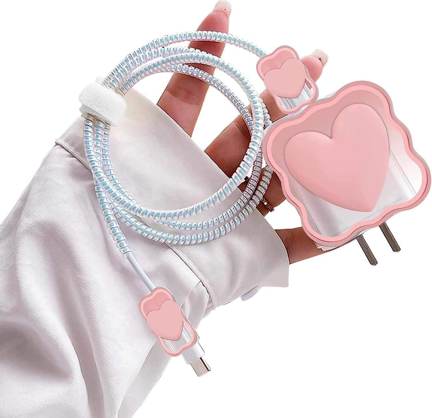 iPhone Charger Protector – Sweetheart Spark 'Pink'