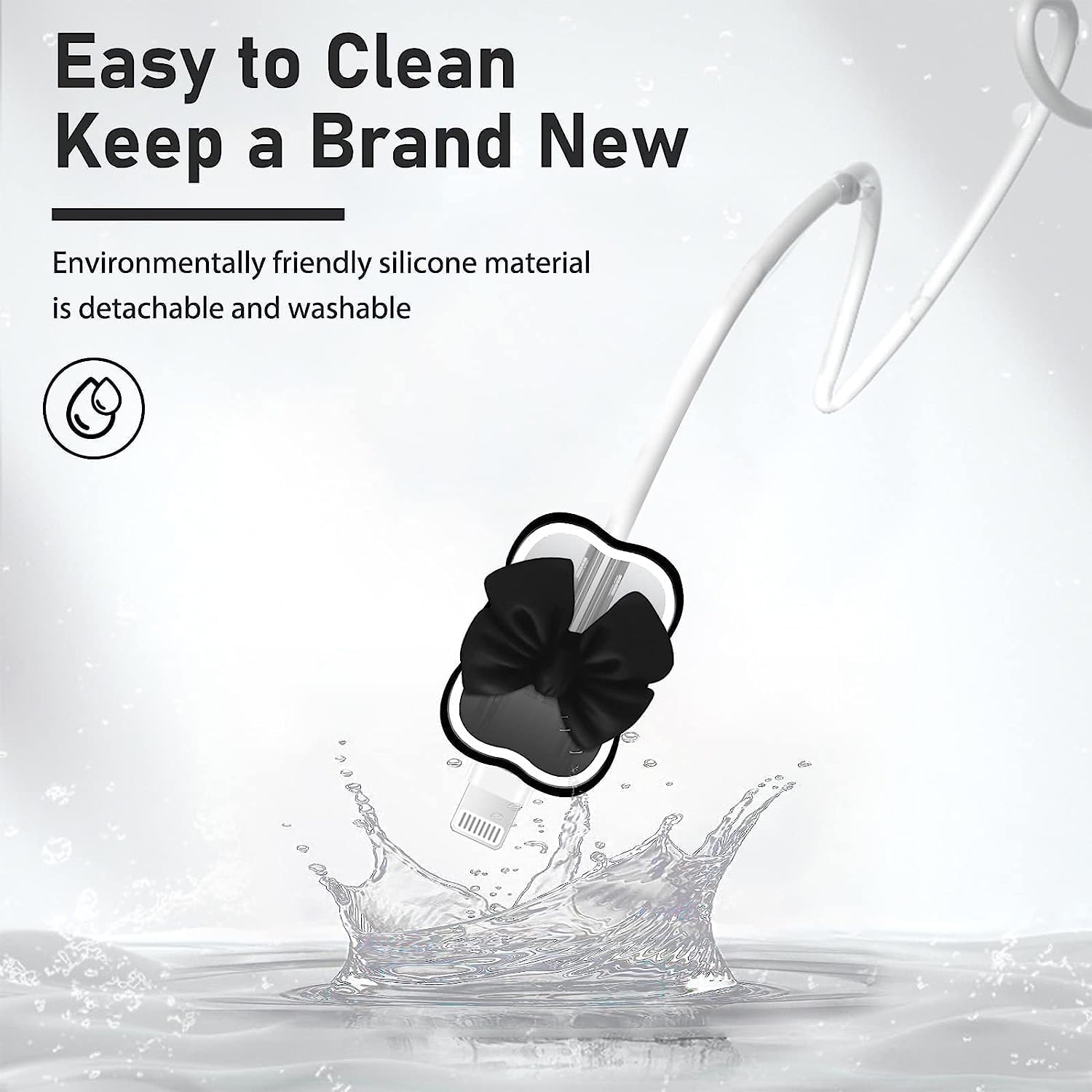 iPhone Charger Protector – Bella Bow 'Black'