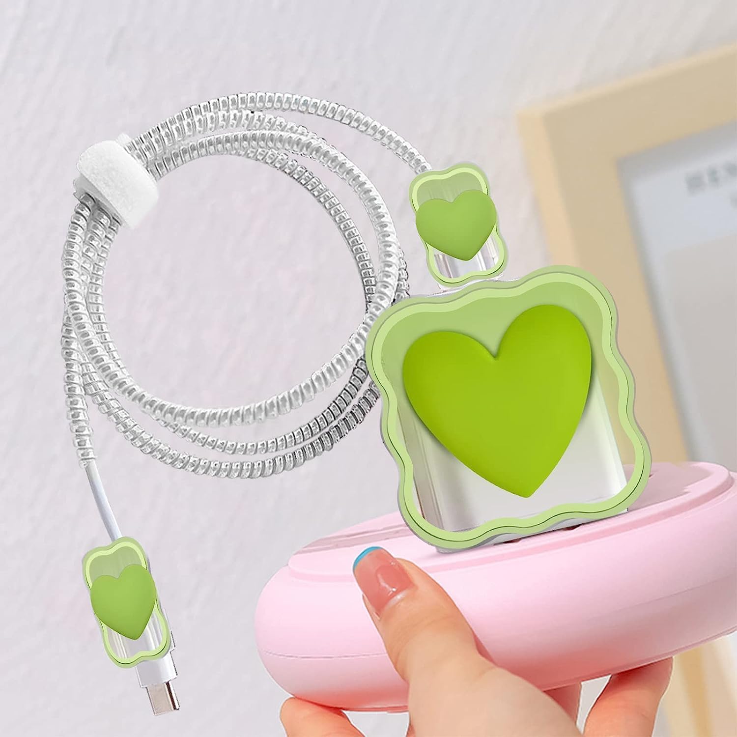 iPhone Charger Protector – Sweetheart Spark 'Green'