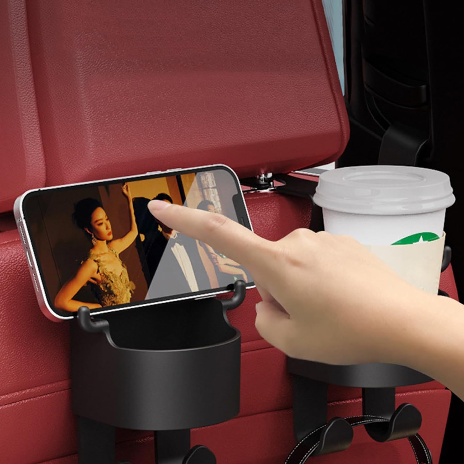 3-in-1 Car Headrest Organizer & Cupholder