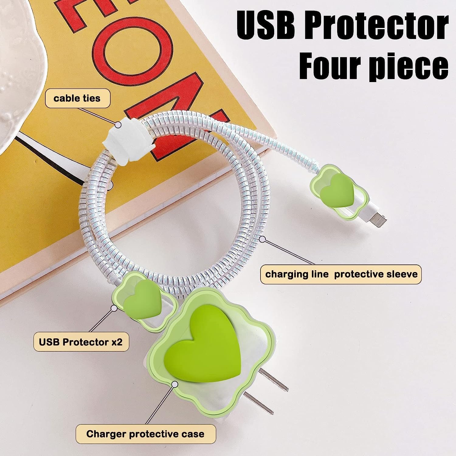 iPhone Charger Protector – Sweetheart Spark 'Green'