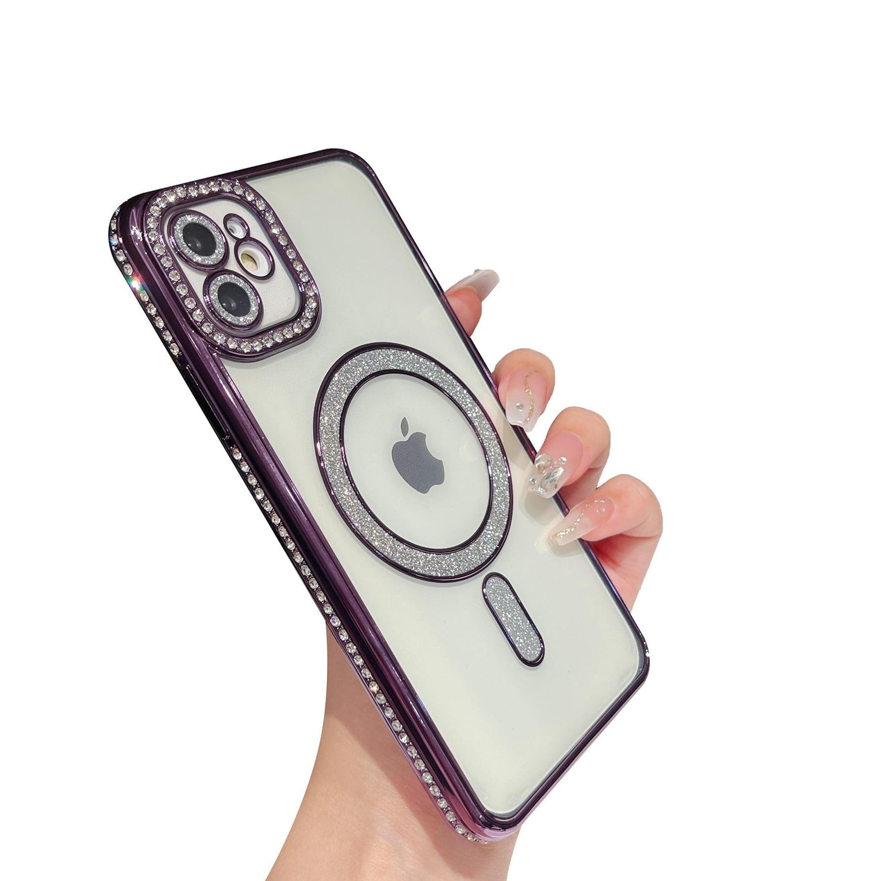 Glitter Diamond Series - iPhone Mobile Case 'Purple/Rose/Gol