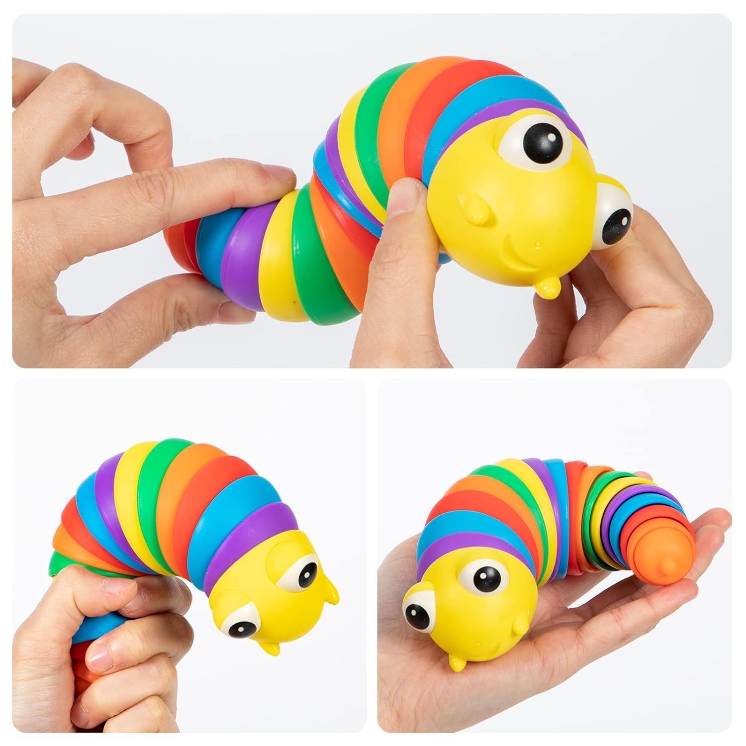 3D Slug Stress Reliever 'Rainbow Caterpillar'