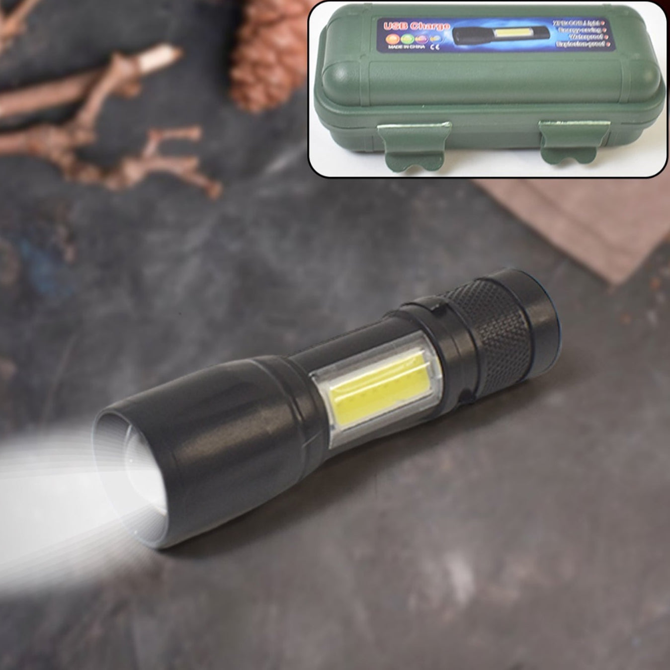 Mini USB Rechargeable Flashlight