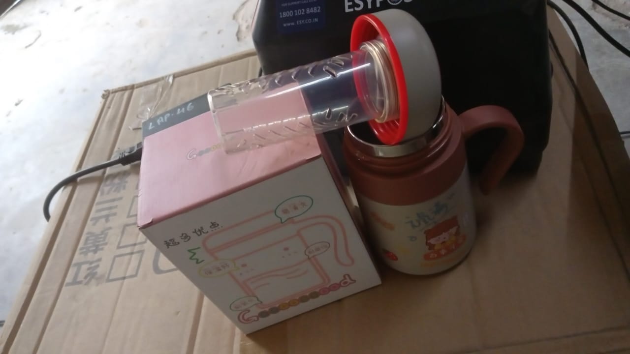 Stainless Steel Mug with Cup - 550ml