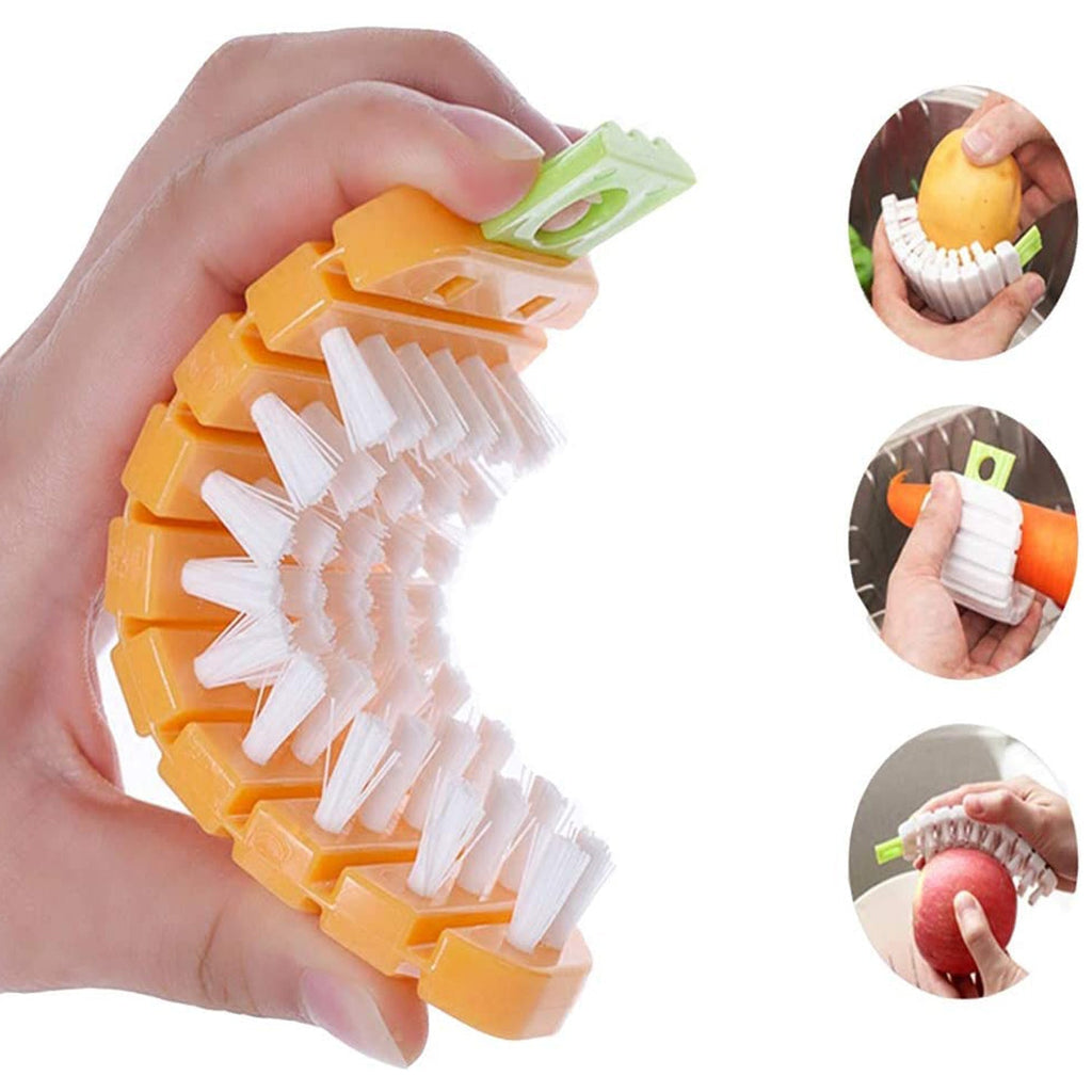 Carrot-Shaped Vegetable Scrub Brush
