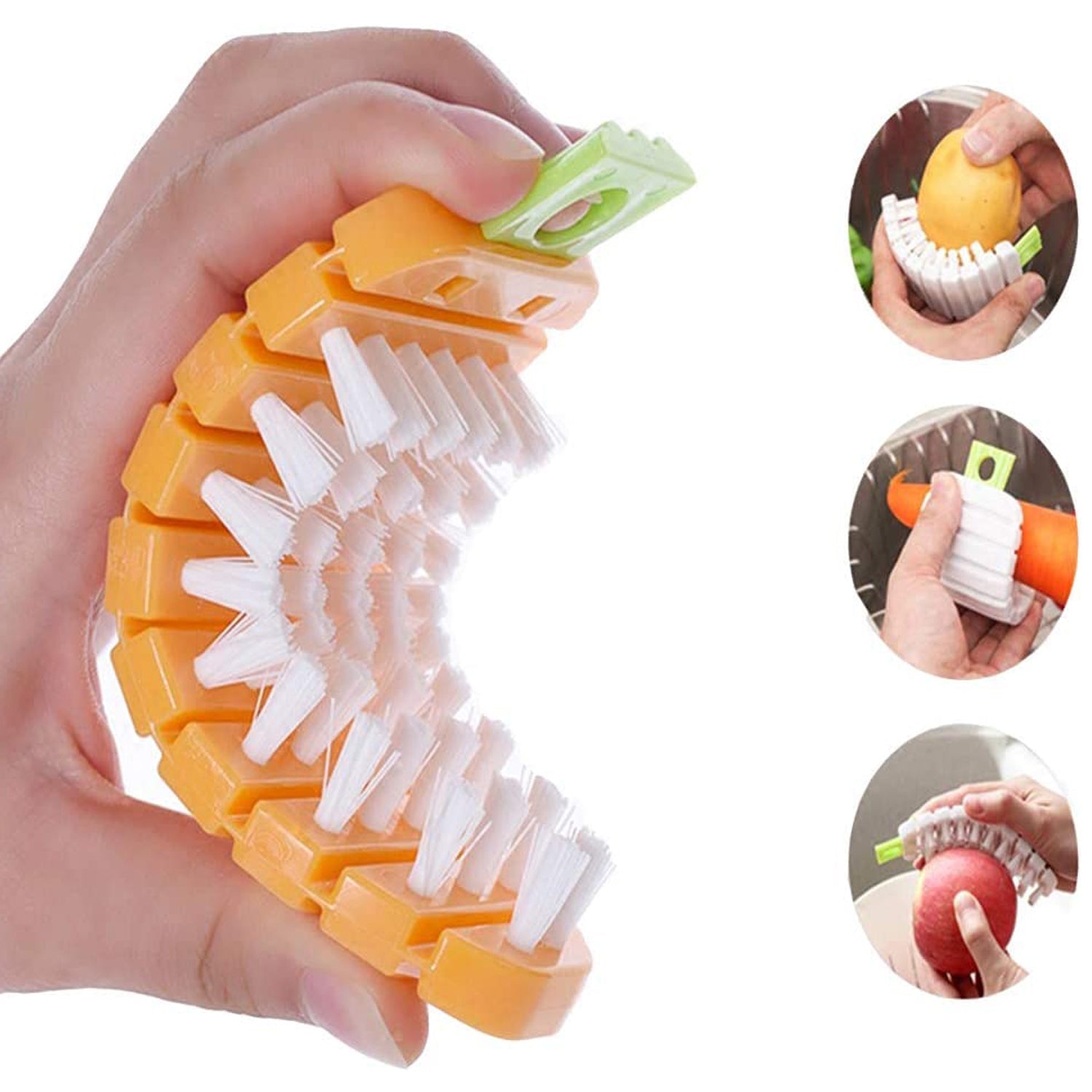 Carrot-Shaped Vegetable Scrub Brush