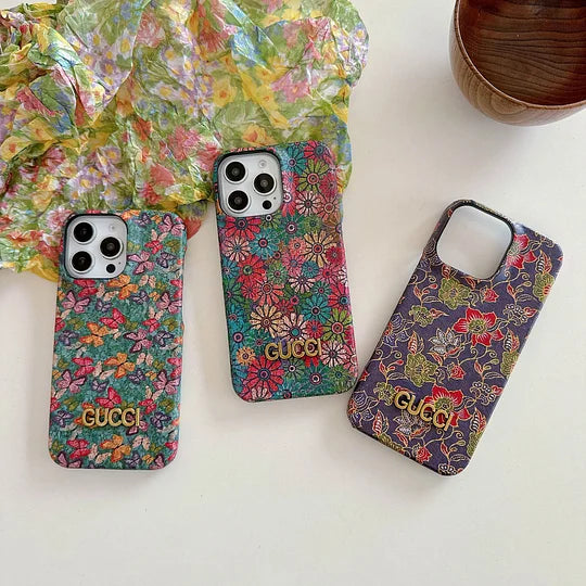 Gucci Luxe Floral Print iPhone Mobile Case
