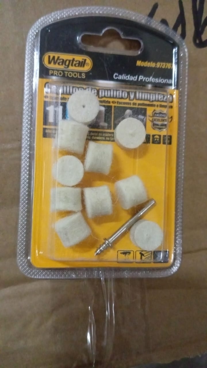 Rotary Tool Wool Felt Polishing Pads - Set of 11