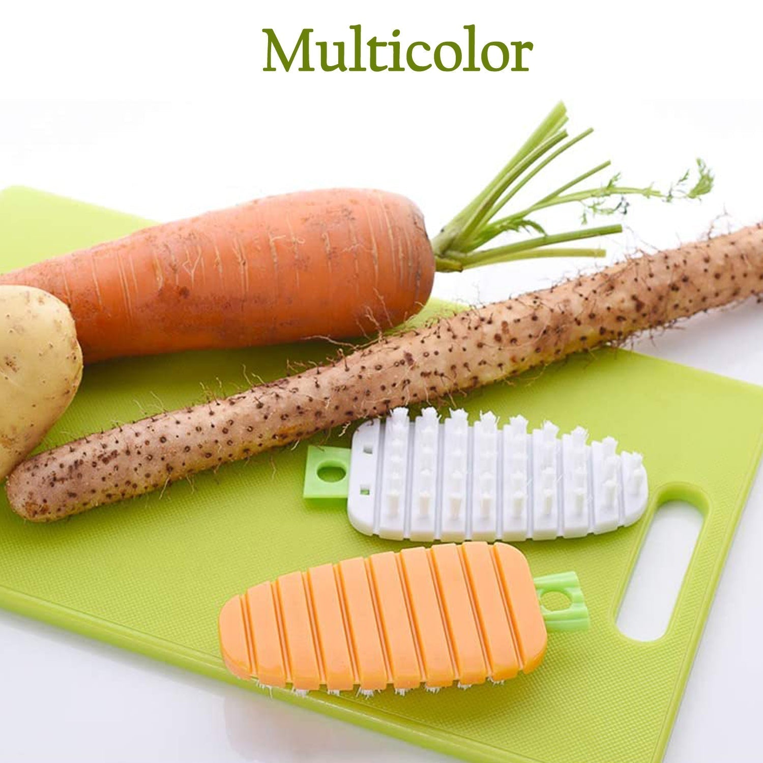 Carrot-Shaped Vegetable Scrub Brush
