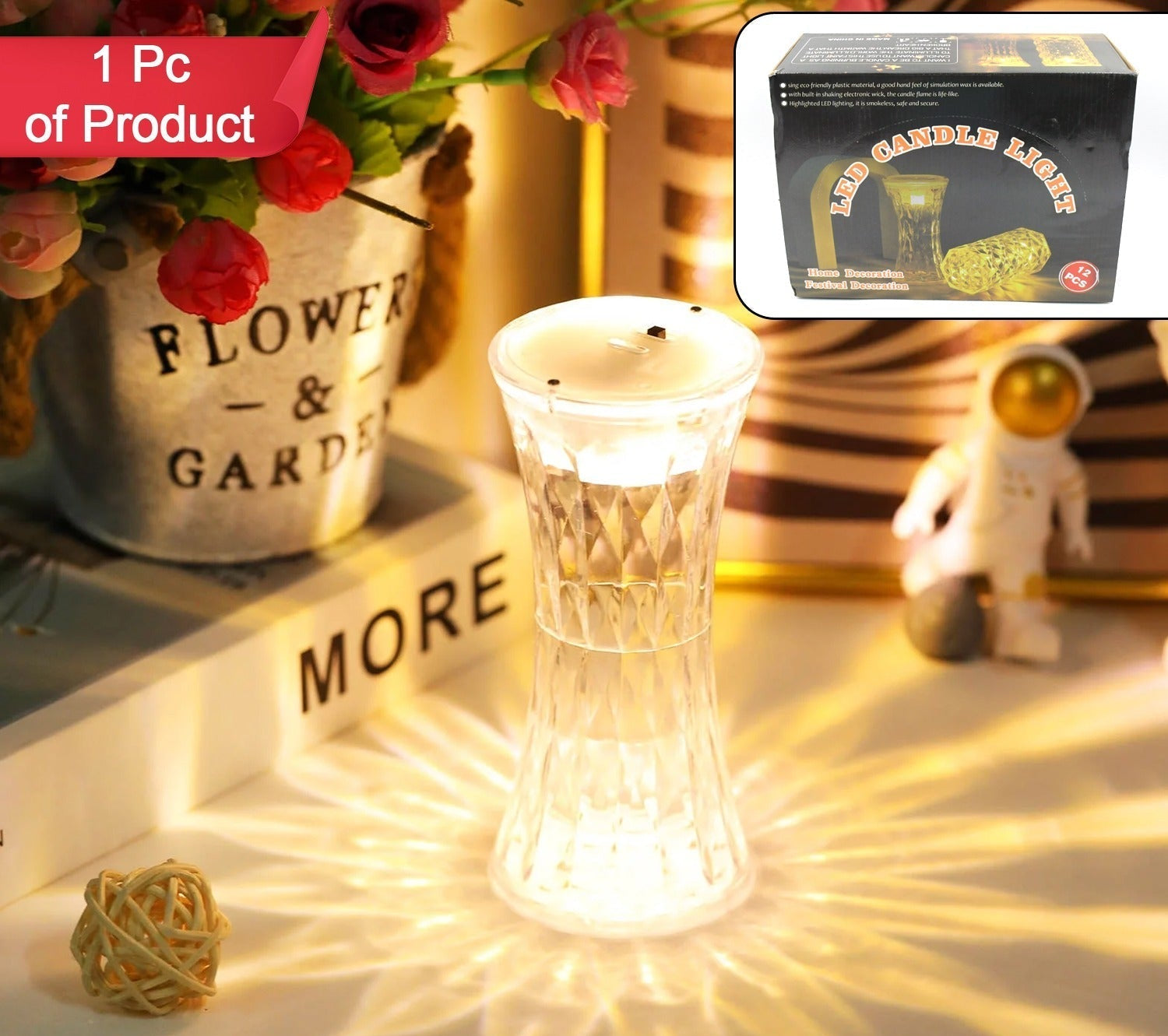 Transparent crystal lamp for eye protection and soft illumination