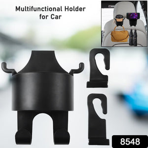 3-in-1 Car Headrest Organizer & Cupholder