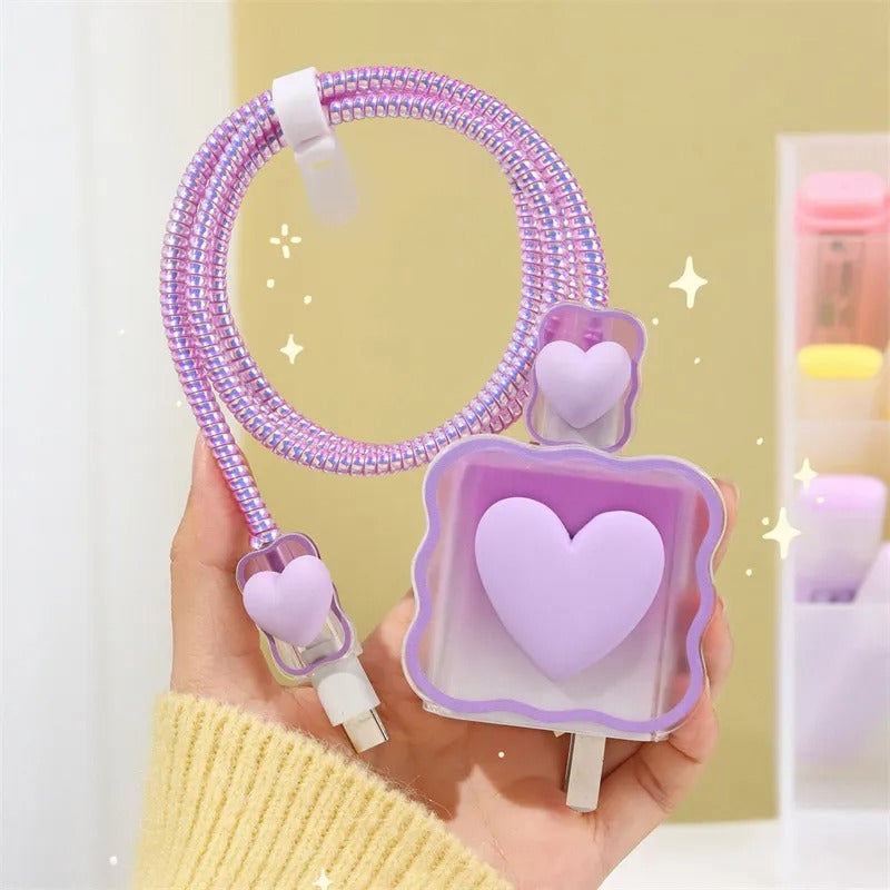 iPhone Charger Protector – Sweetheart Spark 'Purple'