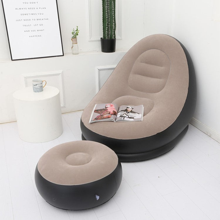 Inflatable Lounge Chair and Ottoman with Pump