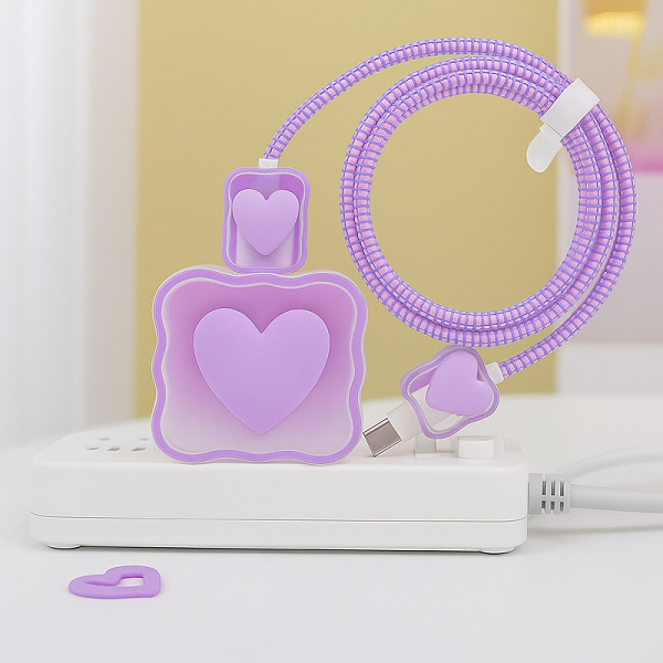 iPhone Charger Protector – Sweetheart Spark 'Purple'