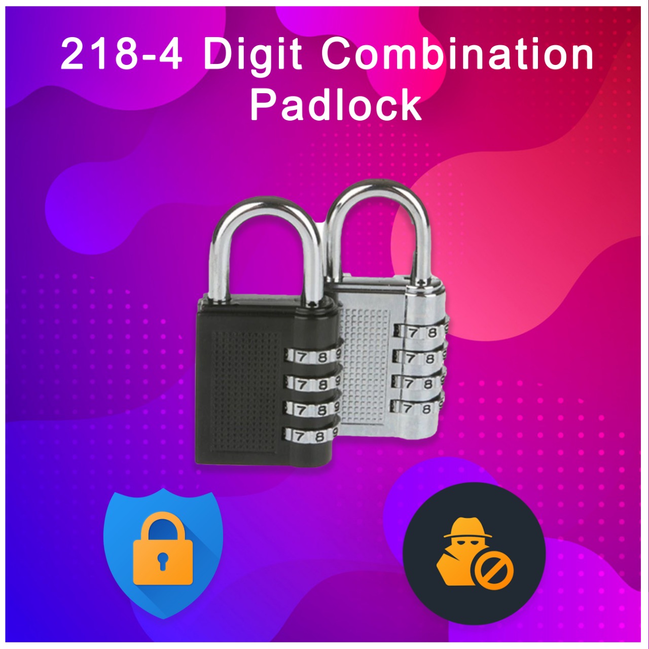 4-Digit Combination Padlock