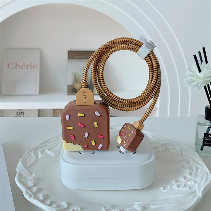 iPhone Charger Protector – Chocolate Icecream