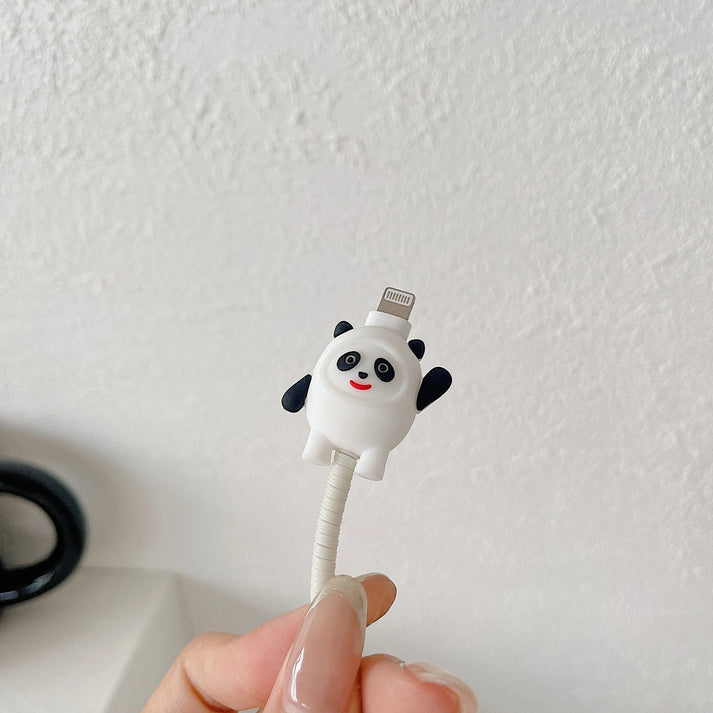 iPhone Charger Protector – White Panda