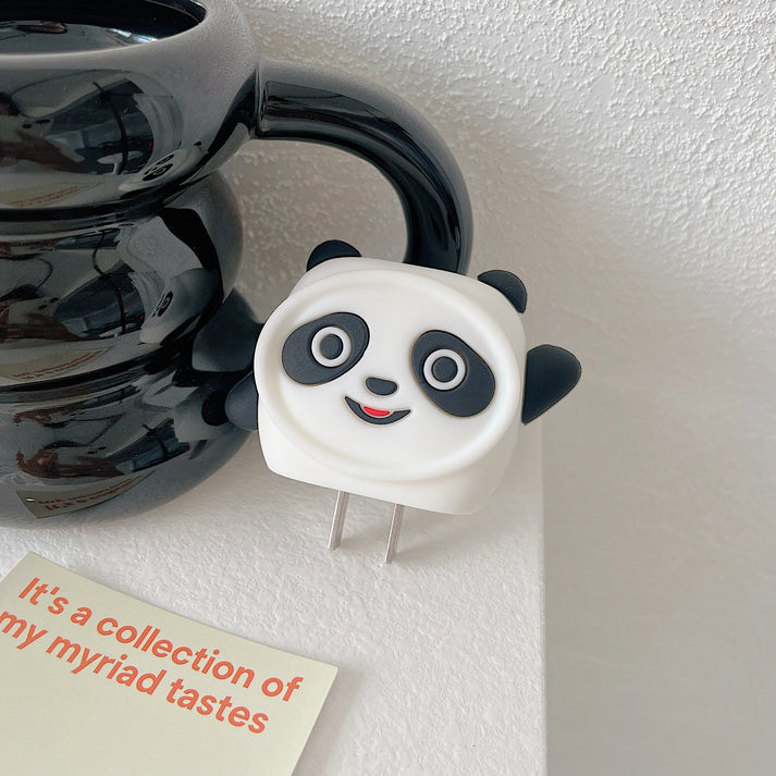 iPhone Charger Protector – White Panda