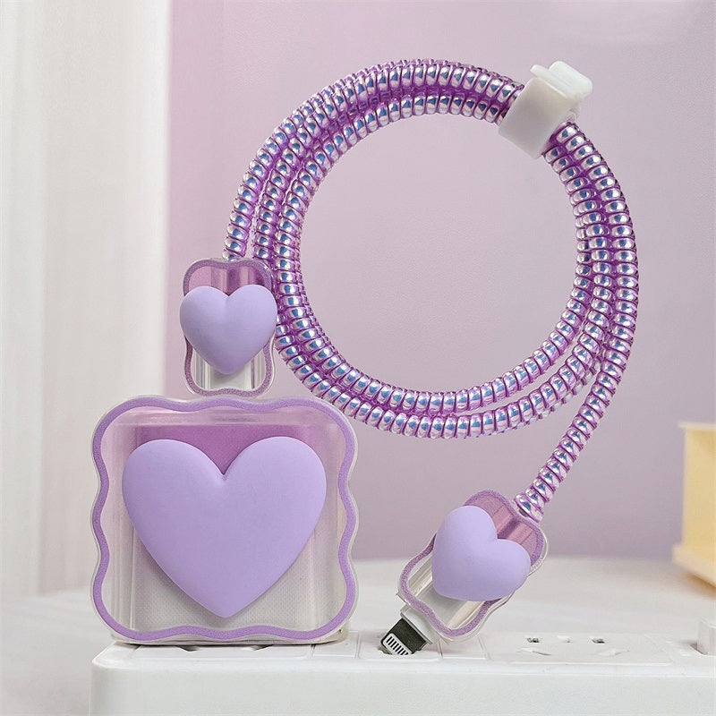 iPhone Charger Protector – Sweetheart Spark 'Purple'