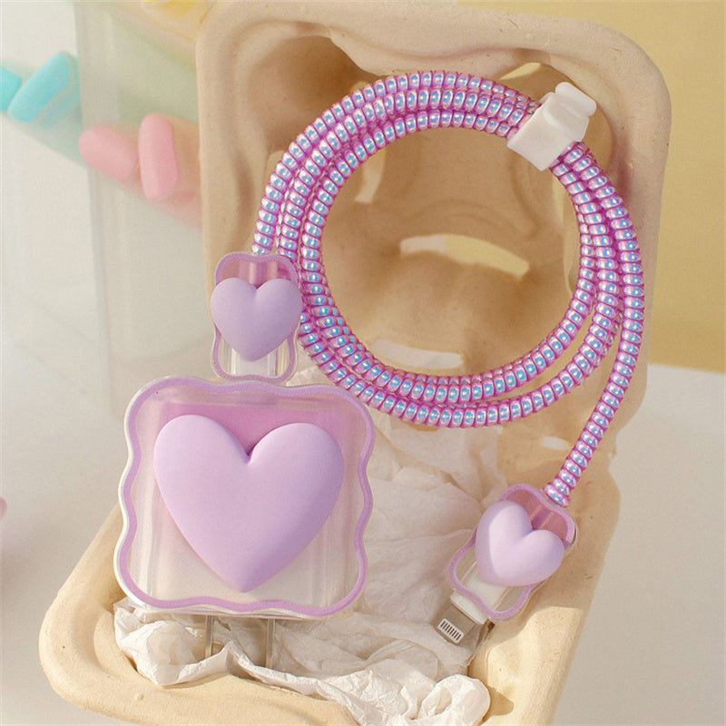 iPhone Charger Protector – Sweetheart Spark 'Purple'