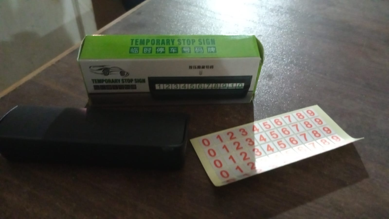 Magnetic Parking Number Display