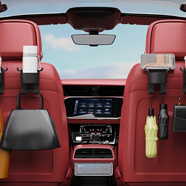 3-in-1 Car Headrest Organizer & Cupholder -  Set of 2