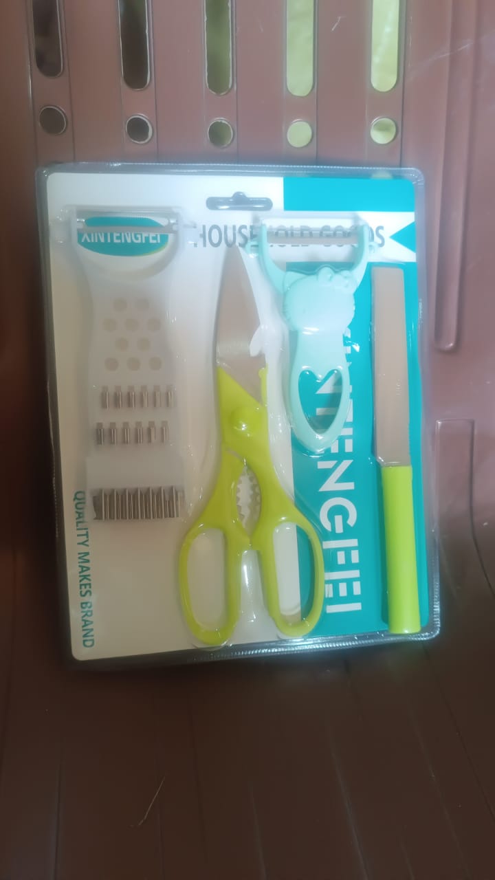 Kitchen Scissors Peeler Grater Knife Set