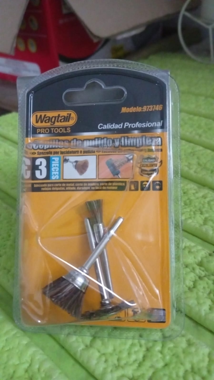 Brass Wire Rust Removal Wheels - Set of 3