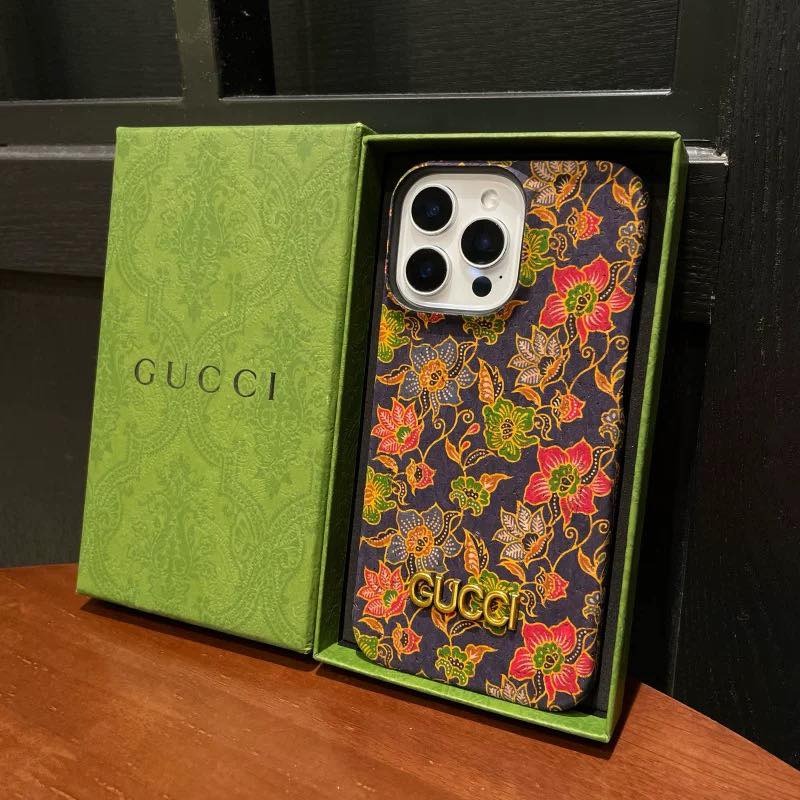 Gucci Luxe Floral Print iPhone Mobile Case
