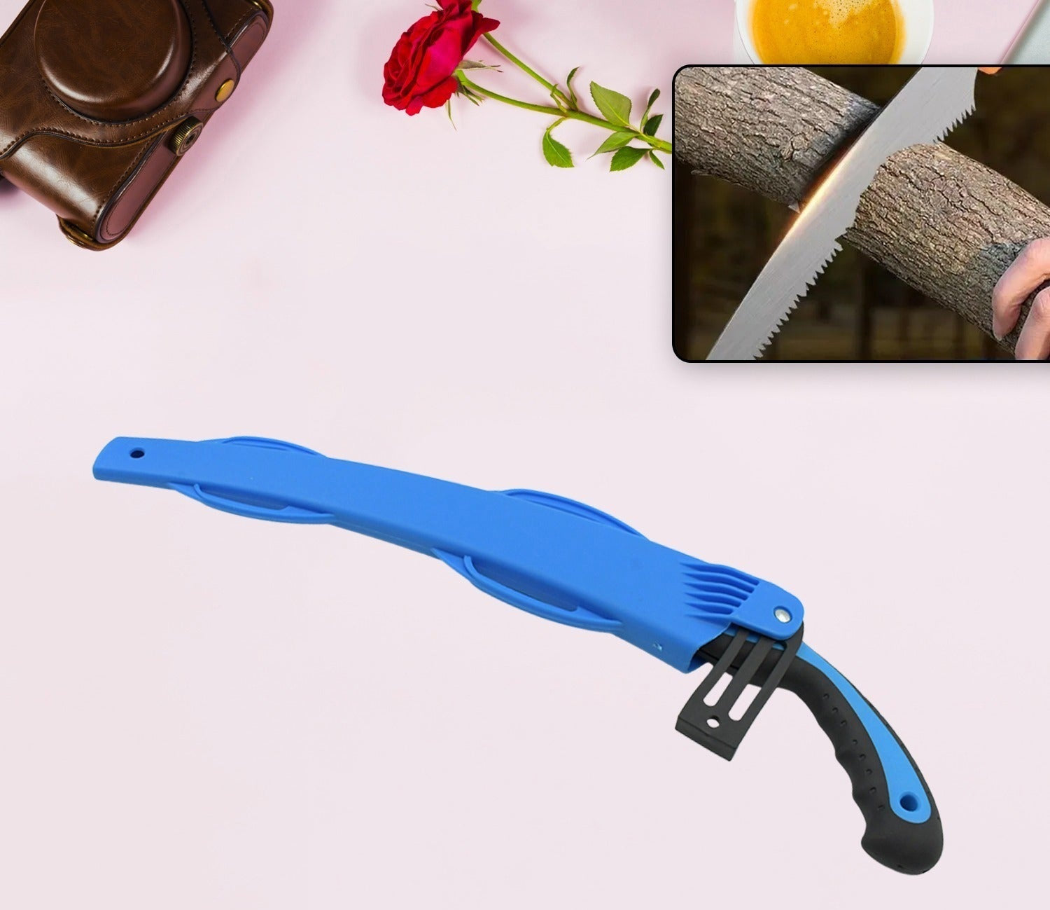 High carbon steel pruning saw for cutting trees, plants, and branches