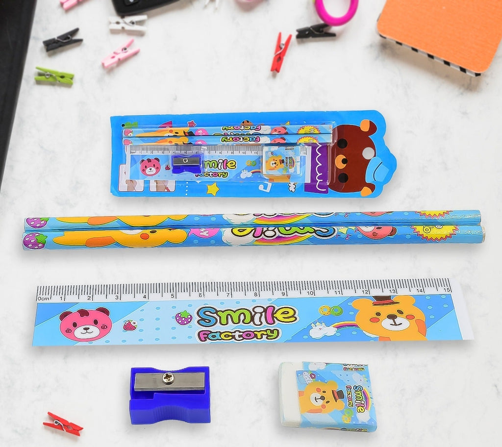 Pencil set with cartoon designs for boys