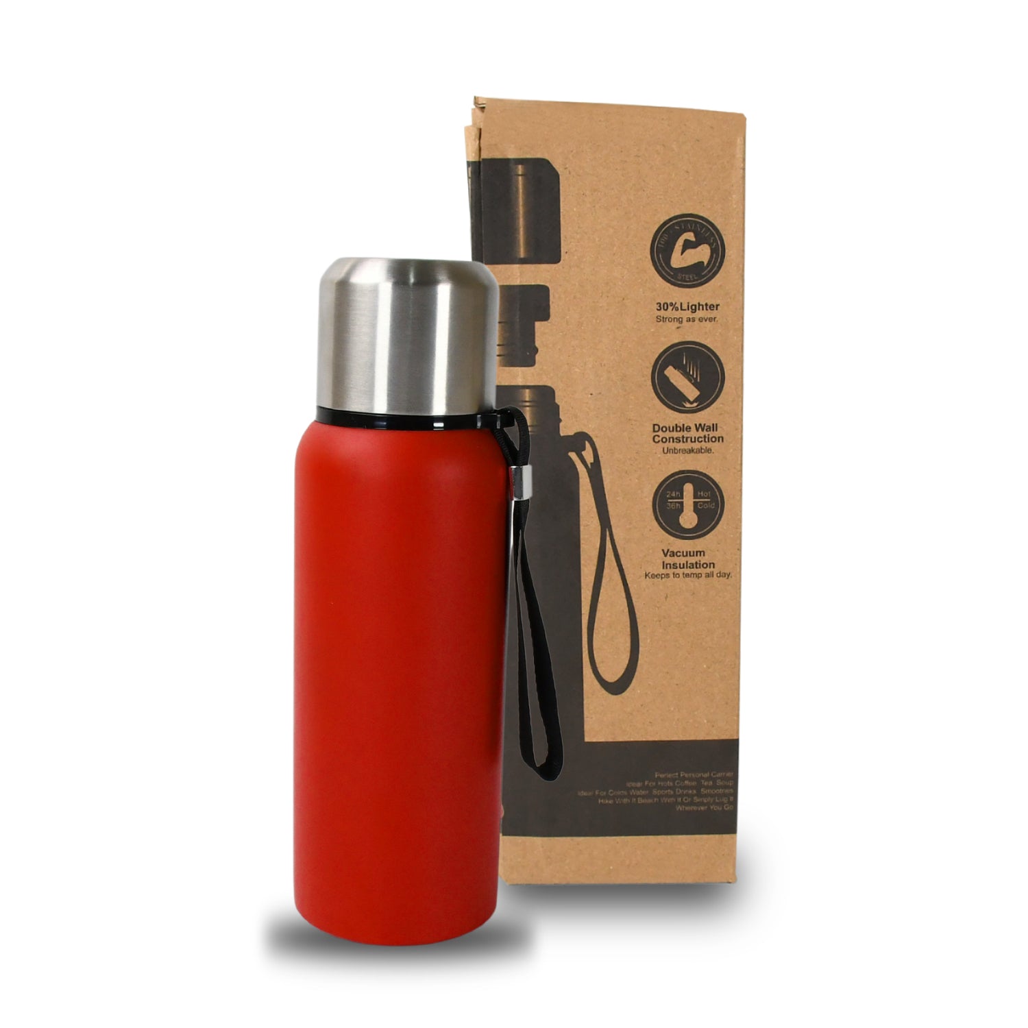 Leakproof Stainless Steel Thermos - 600ml