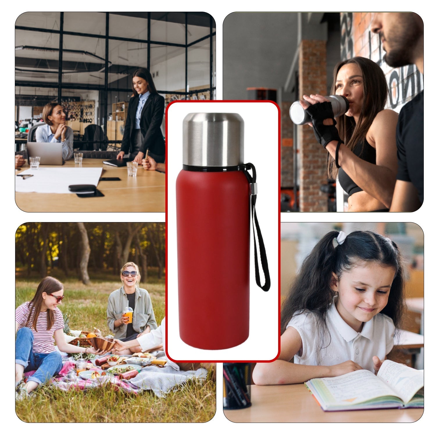 Leakproof Stainless Steel Thermos - 600ml