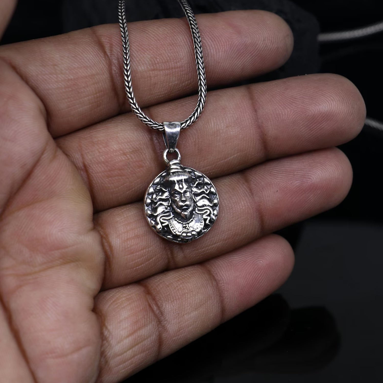 Hanuman Ji Face Pendant Necklace